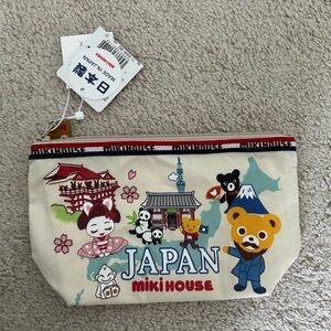 NWT Mikihouse Japan Small Cosmetics Pencil Pouch